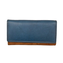 Load image into Gallery viewer, ILI New York Large Flap Over Wallet with RFID Blocking Lining