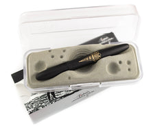 Load image into Gallery viewer, Fisher Bullet Space Pen Matte Black with Metallic Gold Caduceus