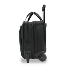 Load image into Gallery viewer, Briggs & Riley @Work Medium 2-Wheeled Expandable Brief - Black
Image of Right Facing Side Panel View
Dimensions: 14.5"H x 15.5"W X 9"D
Weight: 7.2 lbs.