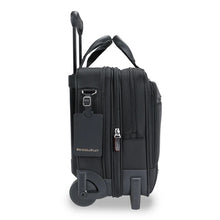 Load image into Gallery viewer, Briggs & Riley @Work Medium 2-Wheeled Expandable Brief - Black
Image of Left Facing Side Panel View
Dimensions: 14.5"H x 15.5"W X 9"D
Weight: 7.2 lbs.