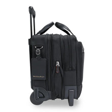 Load image into Gallery viewer, Briggs & Riley @Work Medium 2-Wheeled Expandable Brief - Black
Image of Left Facing Side Panel View shown in fully expanded position
Dimensions: 14.5"H x 15.5"W X 9"D
Weight: 7.2 lbs.