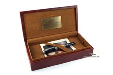Load image into Gallery viewer, The pen inside the presentation box with the booklet.