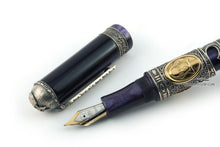 Load image into Gallery viewer, Close up to the pen cap, nib, and grip section.