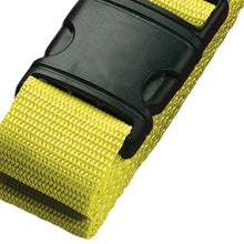 Load image into Gallery viewer, Close up to the neon yellow luggage strap.