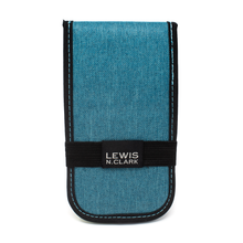 Load image into Gallery viewer, Front view of the turquoise pill organizer.