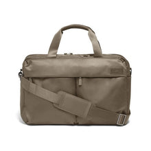 Load image into Gallery viewer, Front panel view of the taupe brown bag w