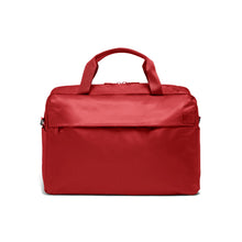 Load image into Gallery viewer, Front view of the red duffle bag on a white background.