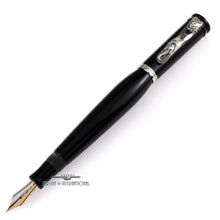 Load image into Gallery viewer, Loiminchay Jr. Qian Long Black Fountain Pen w/ Sterling Silver Clip