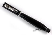 Load image into Gallery viewer, Loiminchay Jr. Qian Long Black Fountain Pen w/ Sterling Silver Clip