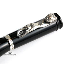Load image into Gallery viewer, Loiminchay Jr. Qian Long Black Fountain Pen w/ Sterling Silver Clip