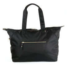 Load image into Gallery viewer, Front panel view of the bag with the grab handle extended.