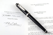 Load image into Gallery viewer, The fountain pen set on top of the certificate.