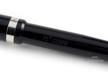 Load image into Gallery viewer, Close up to the engraved edition number on the pen barrel.