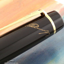 Load image into Gallery viewer, Close up to the engraved Fathers Signature Alexandre Dumas on the side of the clip.