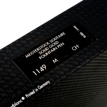 Load image into Gallery viewer, Montblanc Meisterstuck Chevron Solitaire 1149 Solid Gold Fountain Pen - Mozart Size