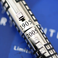 Load image into Gallery viewer, Close up to the years engraved on the cap and pen body, 1905 and 2005