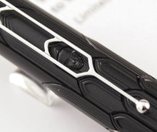 Load image into Gallery viewer, Close up to an engraved face under the pen's clip.