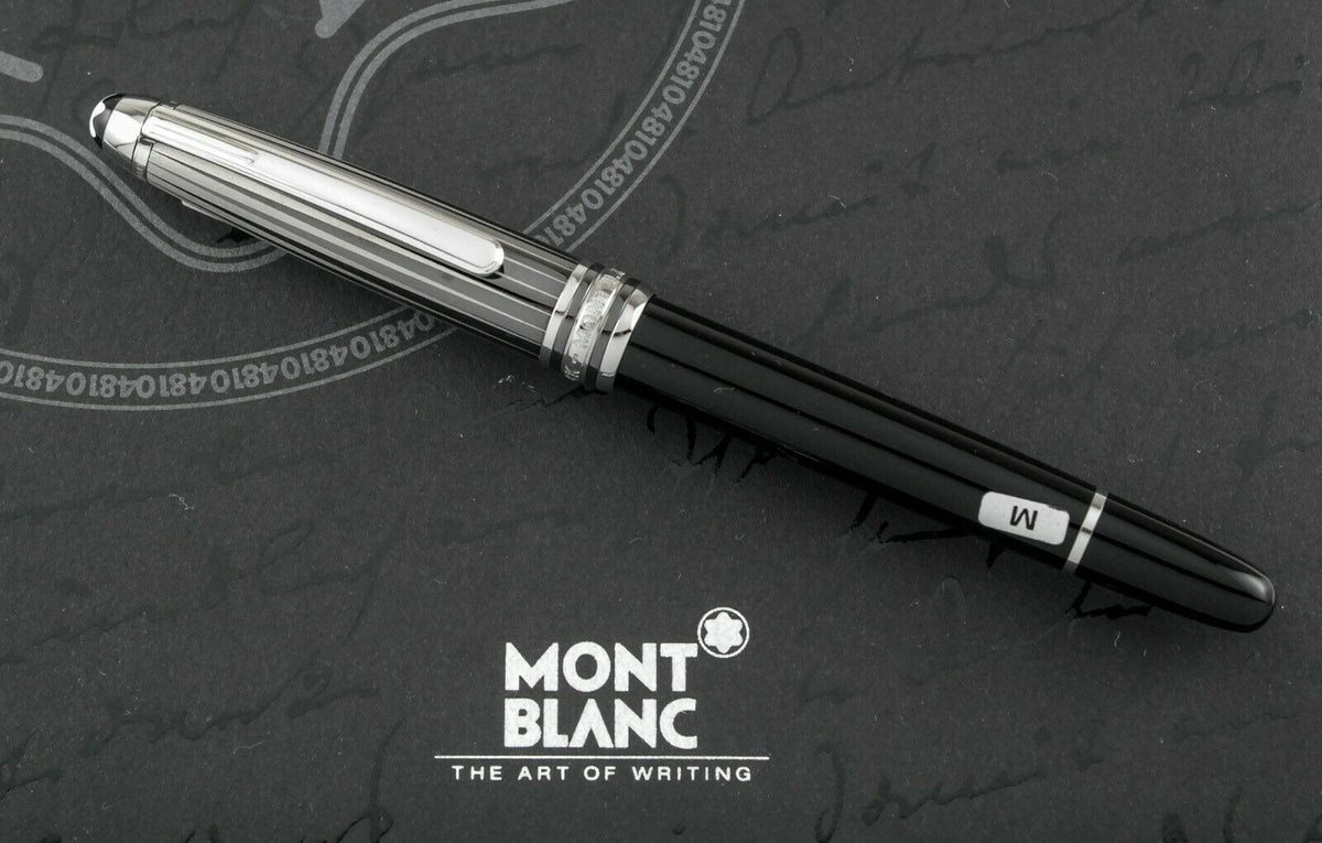 Mont Blanc Meisterstuck solitaire doué Montblanc Solitaire Doue Black and White Fountain Pen - M Nib