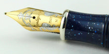Load image into Gallery viewer, Close up to the fountain pen with engraved decorations, Montegrappa logo, ITALY, M