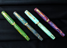 Load image into Gallery viewer, Front views of the four pens on a black background.