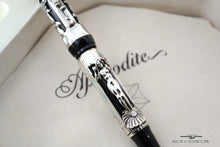 Load image into Gallery viewer, Close up to the Aphrodite silver overlay on the pen.