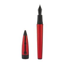 Load image into Gallery viewer, Front view of the fountain pen with the cap next to it.