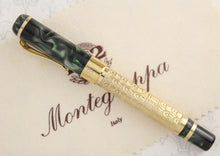 Load image into Gallery viewer, Side view of the fountain pen with the cap on.