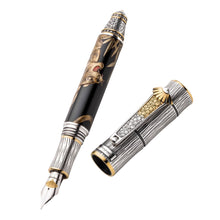 Load image into Gallery viewer, The fountain pen and cap arranged on a white background.