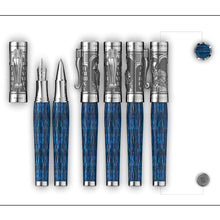Load image into Gallery viewer, Montegrappa Ten Commandments Blue / Sterling Silver Fountain Pen