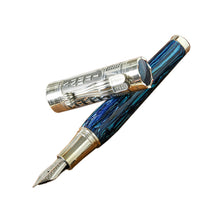 Load image into Gallery viewer, Montegrappa Ten Commandments Blue / Sterling Silver Fountain Pen