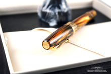 Load image into Gallery viewer, Montegrappa 18k Yellow-Gold Turtle Brown Extra 1930 Fountain Pen - M