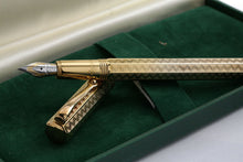 Load image into Gallery viewer, Montegrappa Reminiscence Etched 925 Vermeil Small Fountain Pen - EF Nib