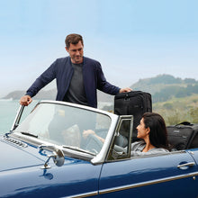 Load image into Gallery viewer, Briggs & Riley Baseline Executive Essentials Kit - Black
Lifestyle Image showing husband and wife in convertible with a few Briggs & Riley Baseline luggage pieces in back seat.
Height Width Depth Weight
US 4.5 in. 11.5 in. 5.5 in. .7 lbs.
EU 11.4 cm 29.2 cm 14 cm .3 kg