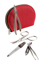 Load image into Gallery viewer, GERMAN MANICURE SET - 5-PIECE LEATHER ZIPPERED MANICURE SET