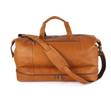 Load image into Gallery viewer, DayTrekr Leather Drop-Bottom Duffel