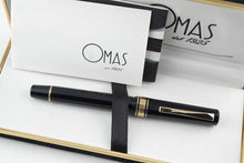 Load image into Gallery viewer, Omas Extra Black Dama Fountain Pen Cir. late 1980s early 1990s - 18k Gold F Nib