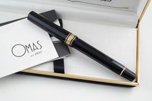 Load image into Gallery viewer, Omas Extra Black Dama Fountain Pen Cir. late 1980s early 1990s - 18k Gold F Nib