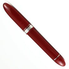 Load image into Gallery viewer, Back view of the red fountain pen with the cap on.