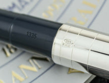 Load image into Gallery viewer, Close up to the 925 Hallmark and edition number engraved on the pen.