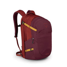 Load image into Gallery viewer, Angled front view of the Zircon Red backpack.