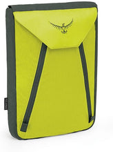Load image into Gallery viewer, Angled front view of the electric lime garment folder.