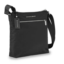 Load image into Gallery viewer, Briggs & Riley Rhapsody Nylon Crossbody - Black
Image of Front Angled View
	Height	Width	Depth	Weight
US	10.5"	10.25"	2.5" 	.8 lbs.