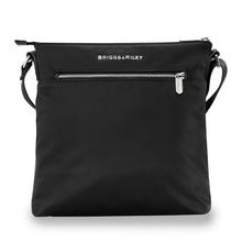 Load image into Gallery viewer, Briggs & Riley Rhapsody Nylon Crossbody - Black
Image of Front Panel View
	Height	Width	Depth	Weight
US	10.5"	10.25"	2.5" 	.8 lbs.