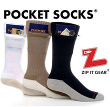 Load image into Gallery viewer, Pocket Socks Passport Security Socks - Unisex (size chart below)