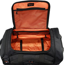 Load image into Gallery viewer, Interior view of the black duffle bag.