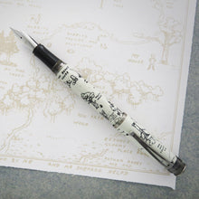 Load image into Gallery viewer, Side view of the 100 Aker Wood fountain pen with the cap posted.