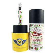 Load image into Gallery viewer, Airline International's Retro 51 White Hot Chili Pepper Rollerball - Glow in the Dark Pen with Gift Tube
