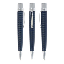 Load image into Gallery viewer, Front an side views of the Bronx blue pen.