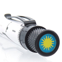 Load image into Gallery viewer, Top disk close up to the Discovery pen. It features the yellow sun Smithsonian logo.