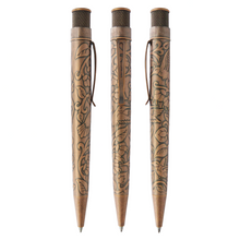 Load image into Gallery viewer, Front and side views of the Retro 51 Smithsonian Hummingbird and Flowers Rollerball Pen.